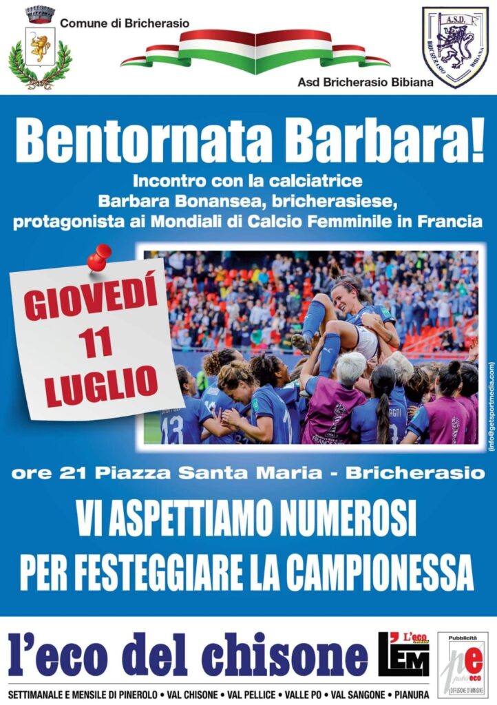 Bonansea, festa a Bricherasio per la bianconera: ecco quando 39 bonansea evento