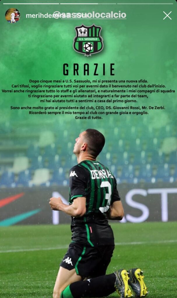 Demiral saluta il Sassuolo: «Grazie di tutto, ora una nuova sfida» 39 demiral sassuolo
