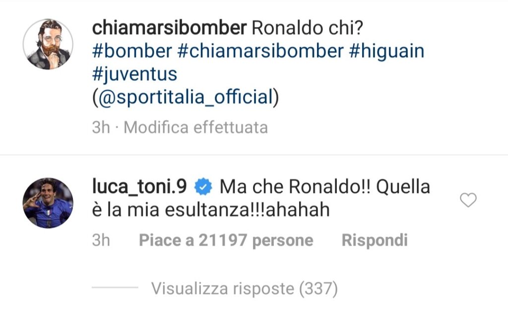 Esultanza Higuain: il gesto del Pipita scatena la reazione di Toni - FOTO 39 higuain toni