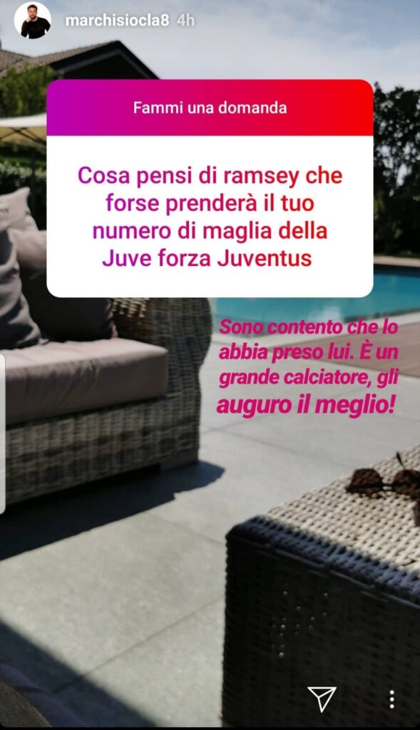 Ramsey-Juve, scelto il numero 8: la reazione di Marchisio - FOTO 39 marchisio instagram