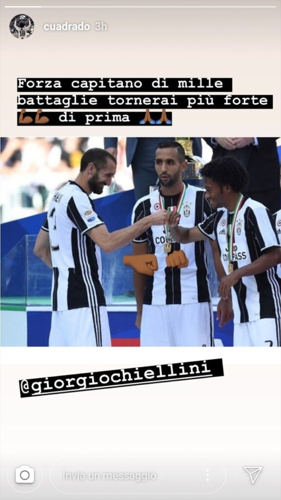Infortunio Chiellini: tanti messaggi d'affetto per il Capitano della Juve - GALLERY 55 cuadrado