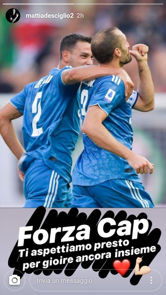 Infortunio Chiellini: tanti messaggi d'affetto per il Capitano della Juve - GALLERY 56 de sciglio