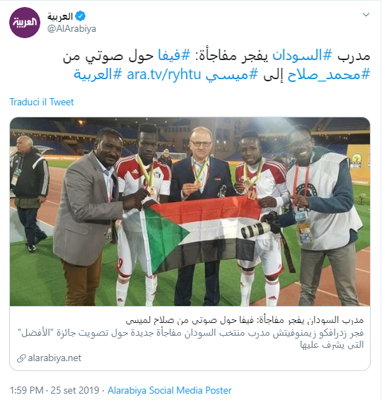 Scandalo Fifa The Best 2019, voti falsati: le testimonianze - FOTO 50 TECNICO SUDAN