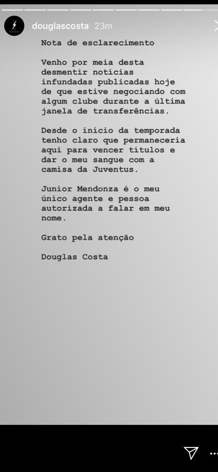 Douglas Costa: secca smentita del brasiliano alle parole di Branchini - FOTO 39 WhatsApp Image 2019 09 09 at 19.12.16