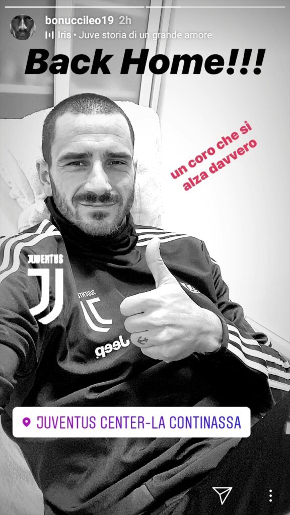 Bonucci alla Continassa si allena con la Juve: «Tornato a casa» - FOTO 39 Screenshot 20191016 153821 Instagram
