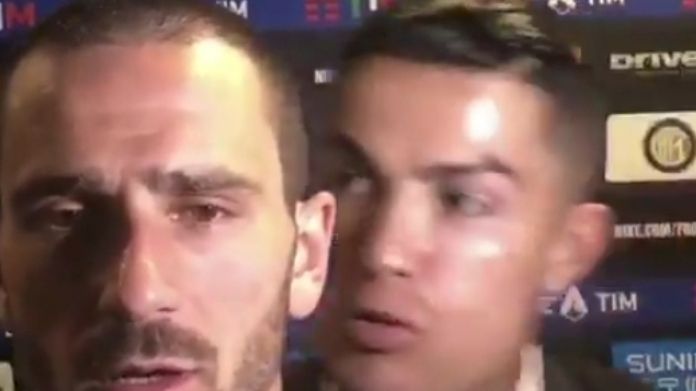Bonucci parla in zona mista, Cristiano Ronaldo irrompe così - VIDEO 36 bonucci ronaldo