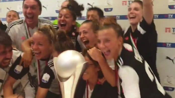 Supercoppa, la conferenza di Guarino finisce in festa - VIDEO 38 juventus women supercoppa guarino