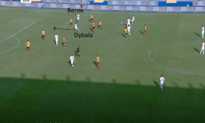 lecce juve dybala smarcamento