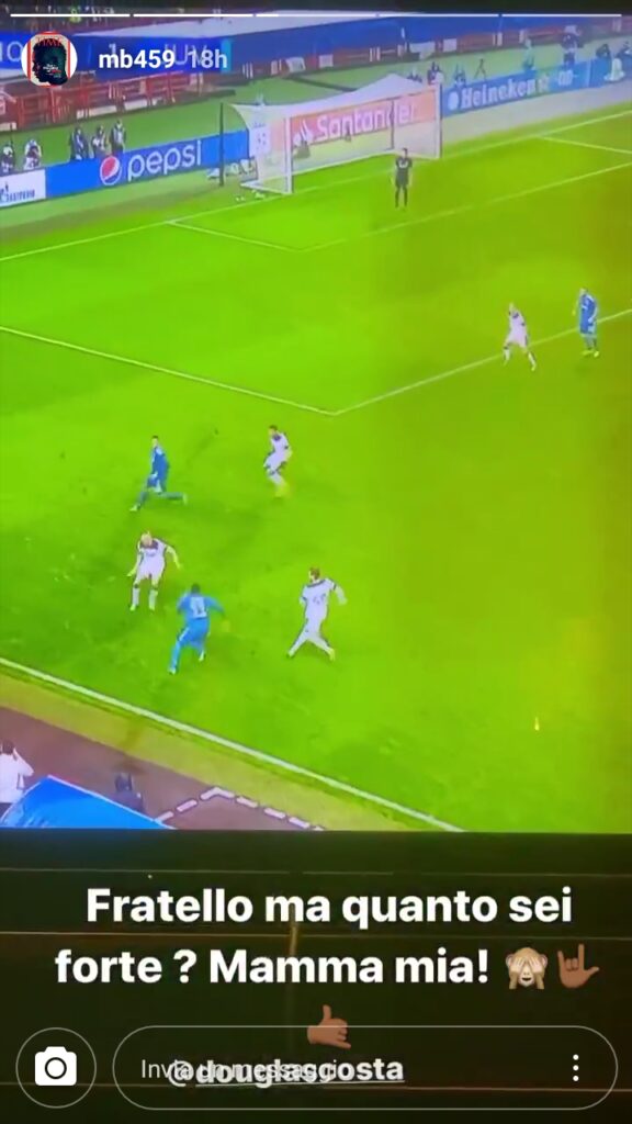 Balotelli stupito da Douglas Costa: «Ma quanto sei forte?» - FOTO 39 WhatsApp Image 2019 11 07 at 14.50.32