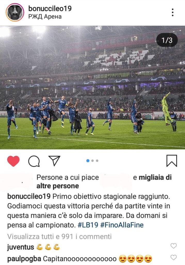Pogba tifa Juve: che commento a capitan Bonucci! - FOTO 39 bonucci pogba