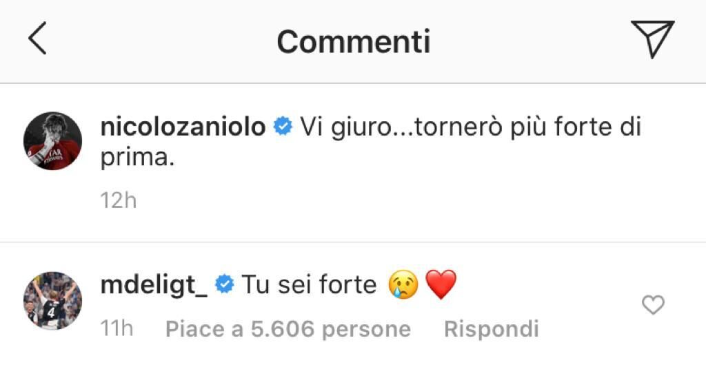 De Ligt scrive a Zaniolo: la dedica dell'olandese al centrocampista - FOTO 39 de ligt zaniolo