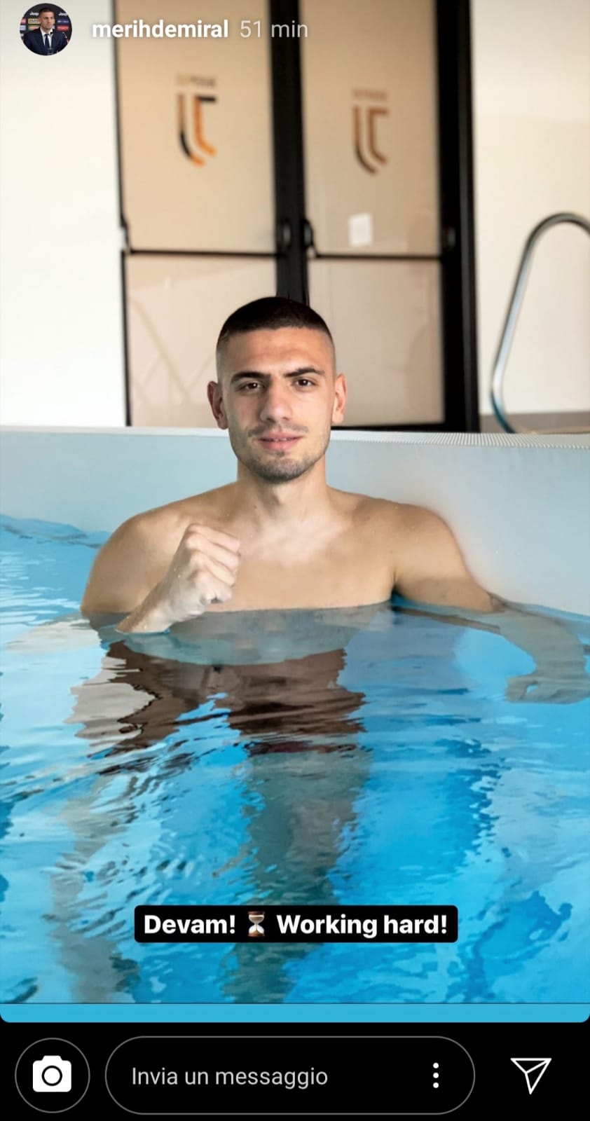 Demiral al lavoro in piscina: il difensore conta i giorni per il recupero - FOTO 39 demiral 5