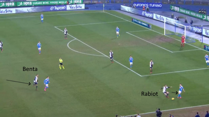 LAVAGNA TATTICA - Le difficoltà di Bentancur da vertice basso 36 napoli juve bentancur