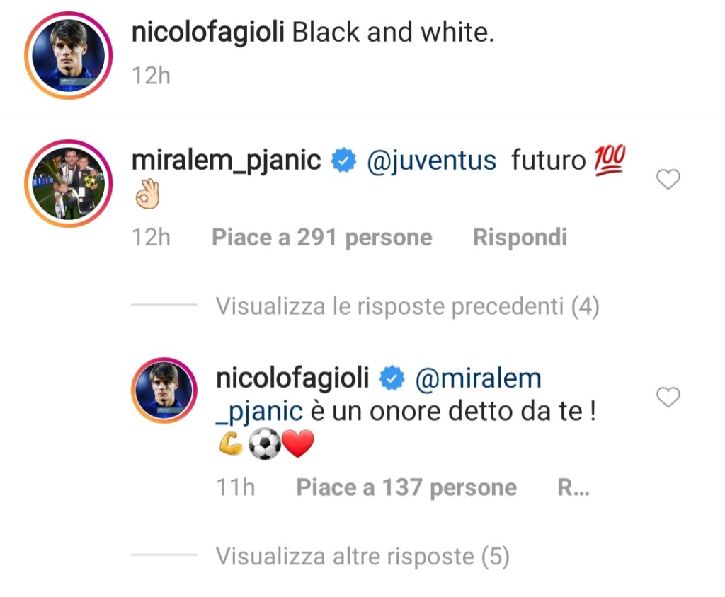 Pjanic scrive a Fagioli: «Futuro della Juve». Che reazione del classe 2001! - FOTO 39 pjanic fagioli
