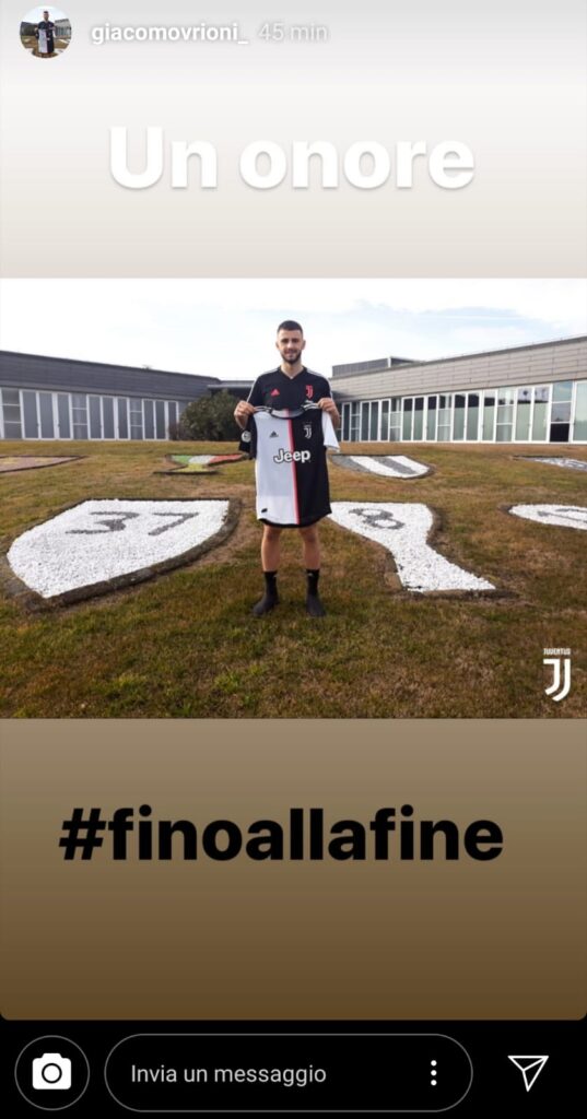 Vrioni è bianconero: «Un onore, fino alla fine!» - FOTO 39 vrioni instagram