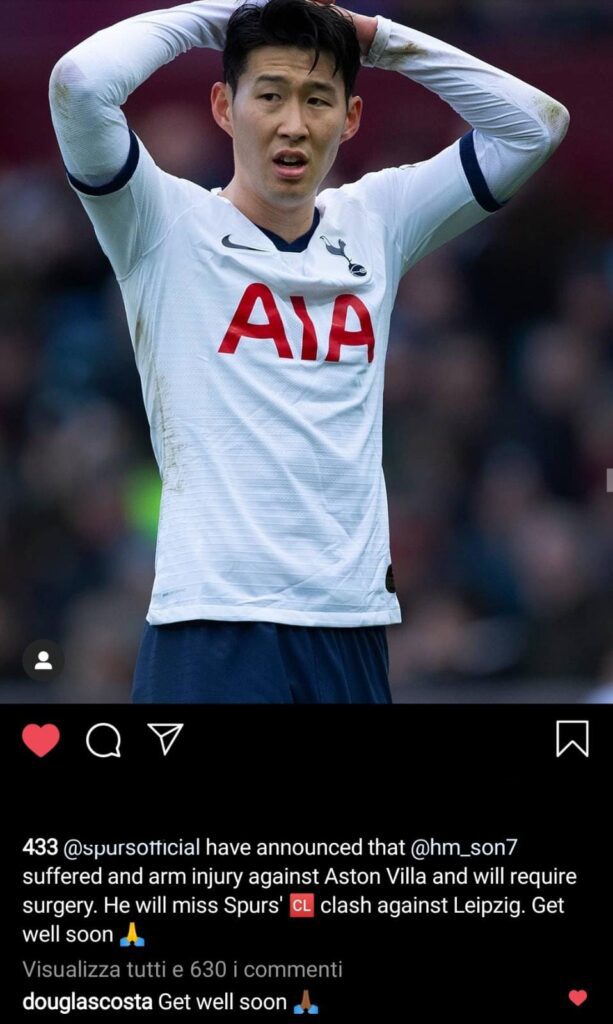 Infortunio Son: Douglas Costa consola il coreano - FOTO 39 WhatsApp Image 2020 02 18 at 12.58.12