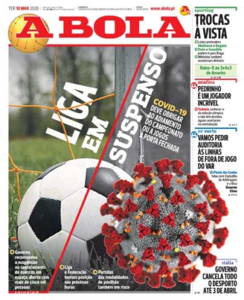 Emergenza Coronavirus: le prime pagine dei giornali sportivi europei 51 abola