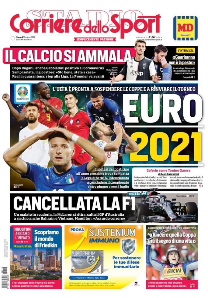 Rassegna stampa Juve: le prime pagine dei quotidiani sportivi - 13 marzo 2020 44 corriere 14