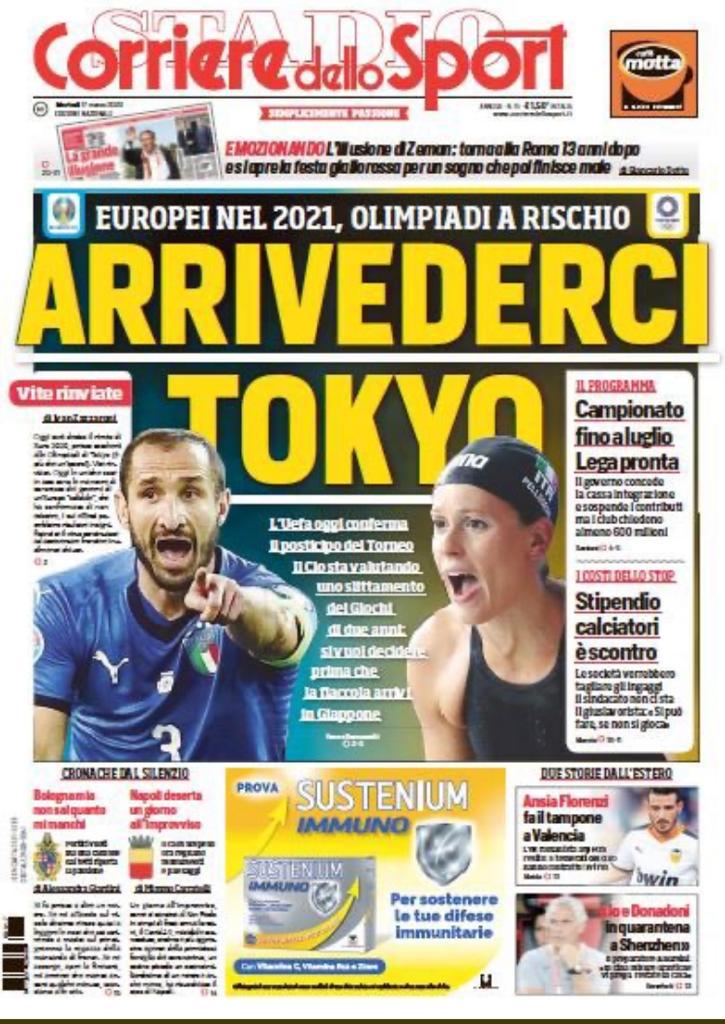 Rassegna stampa Juve: le prime pagine dei quotidiani sportivi - 17 marzo 2020 44 corriere 18