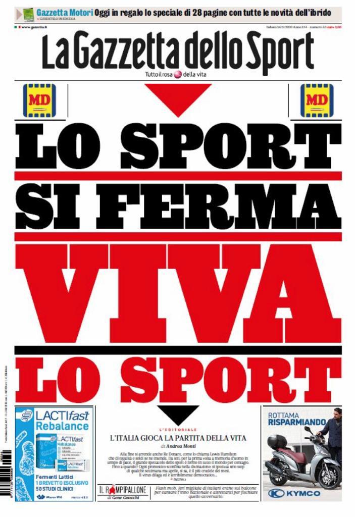 Rassegna stampa Juve: le prime pagine dei quotidiani sportivi - 14 marzo 2020 43 gazzetta 17