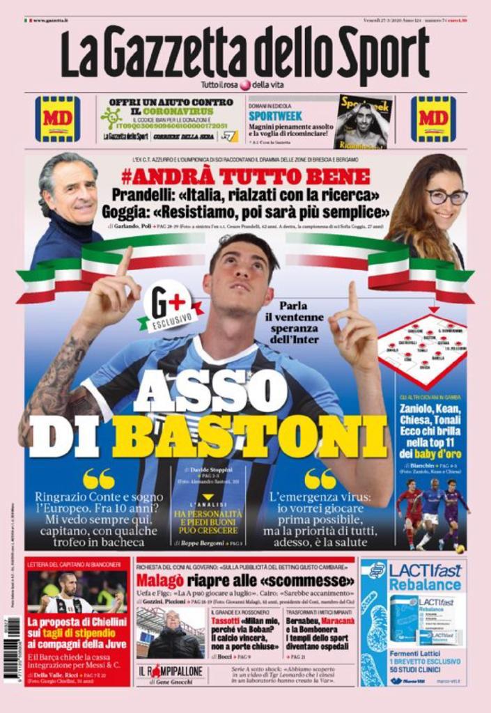 Rassegna stampa Juve: le prime pagine dei quotidiani sportivi - 27 marzo 2020 43 gazzetta 35