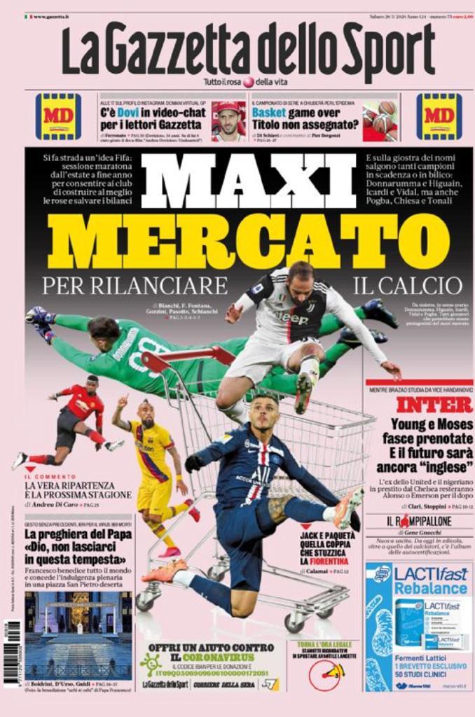 Rassegna stampa Juve: le prime pagine dei quotidiani sportivi - 28 marzo 2020 44 gazzetta 36