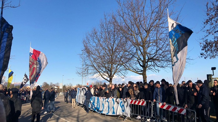 Raduno pre Juve-Inter alla Pinetina: denunciati 49 tifosi nerazzurri 36 inter