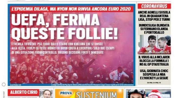 Rassegna stampa Juve: le prime pagine dei quotidiani sportivi - 13 marzo 2020 42 tuttosport 15