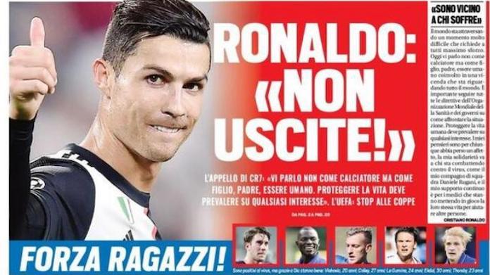 Rassegna stampa Juve: le prime pagine dei quotidiani sportivi - 14 marzo 2020 42 tuttosport 17