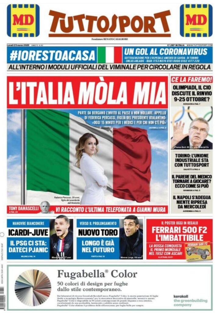 Rassegna stampa Juve: le prime pagine dei quotidiani sportivi - 23 marzo 2020 43 tuttosport 29