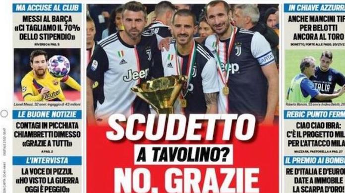 Rassegna stampa Juve: le prime pagine dei quotidiani sportivi - 31 marzo 2020 42 tuttosport 39