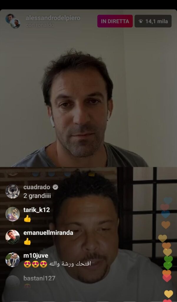 Cuadrado esalta Del Piero e Ronaldo in diretta: «Due grandi!» - FOTO 39 Cuadrado