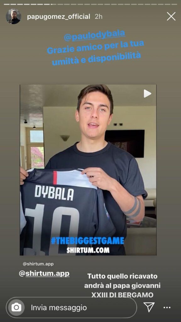 Papu Gomez a Dybala: «Grazie amico per la tua umiltà» - FOTO 39 WhatsApp Image 2020 05 02 at 12.54.13