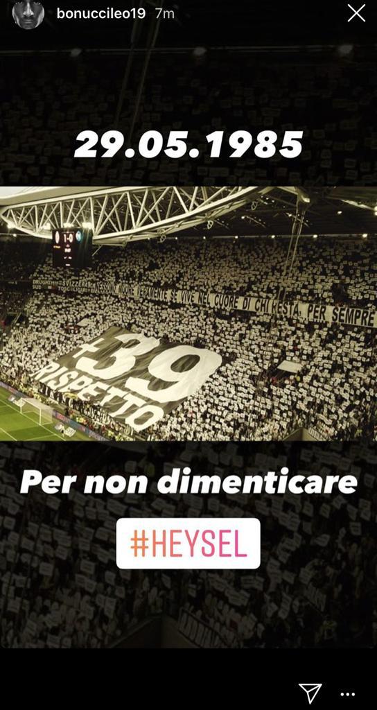 Bonucci in memoria dell'Heysel: «Per non dimenticare» - FOTO 39 bonucci instagram