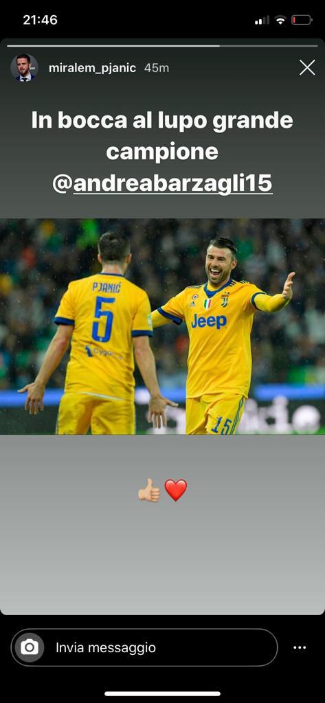 Pjanic saluta Barzagli: «In bocca al lupo grande campione» - FOTO 39 pjanic barzagli