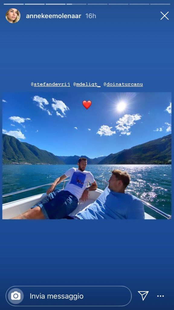 De Ligt sul Lago di Como: giro in barca con l'interista De Vrij - FOTO 39 annekee instagram