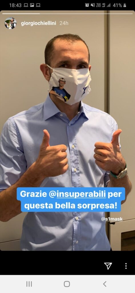 Chiellini sfoggia la nuova mascherina: «Insuperabili, che bella sorpresa!» - FOTO 39 chiellini