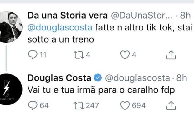 Douglas Costa sbrocca con un tifoso: «Figlio di p...» - FOTO 39 douglas kuvC U370205110222823C 528x329@Gazzetta
