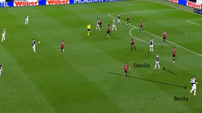 LAVAGNA TATTICA - Danilo fa il terzino diversamente da Cuadrado 38 juve milan danilo e benta 1
