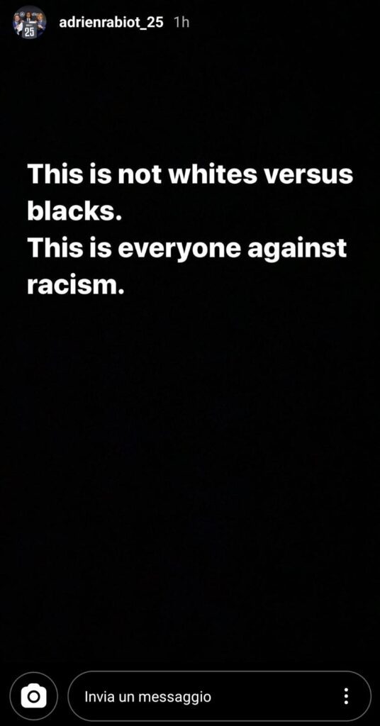 Rabiot lancia il messaggio: «Non è bianchi contro neri, ma è tutti contro il razzismo» 42 rabiot
