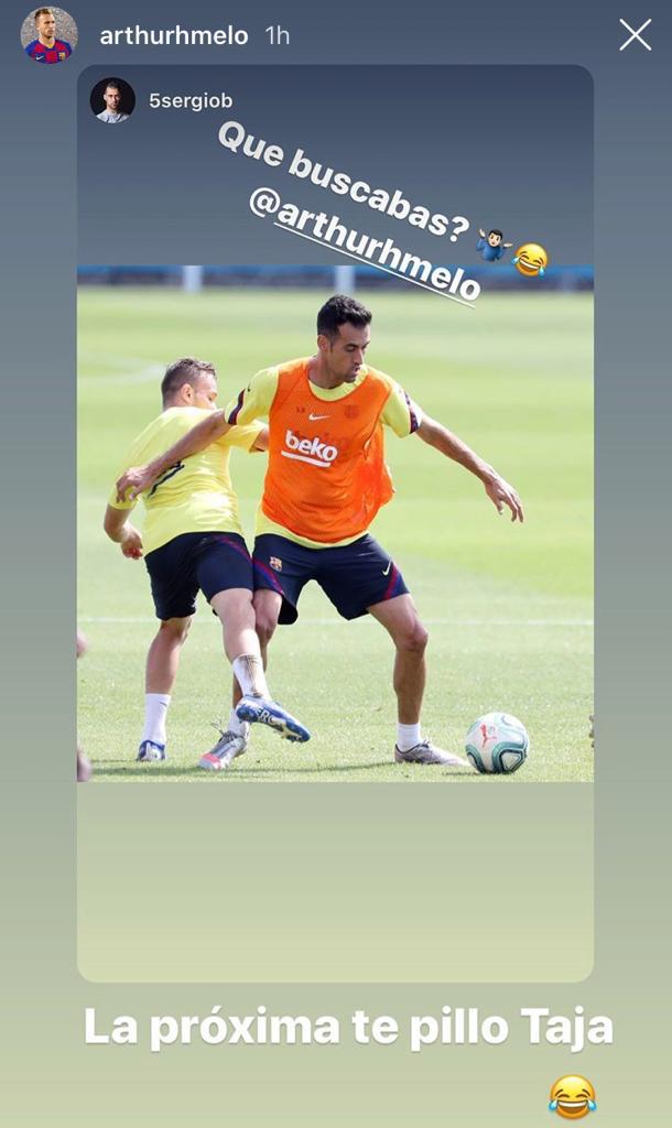 Busquets sbeffeggia Arthur: «Cosa stavi cercando?» - FOTO 39 WhatsApp Image 2020 07 14 at 18.14.24