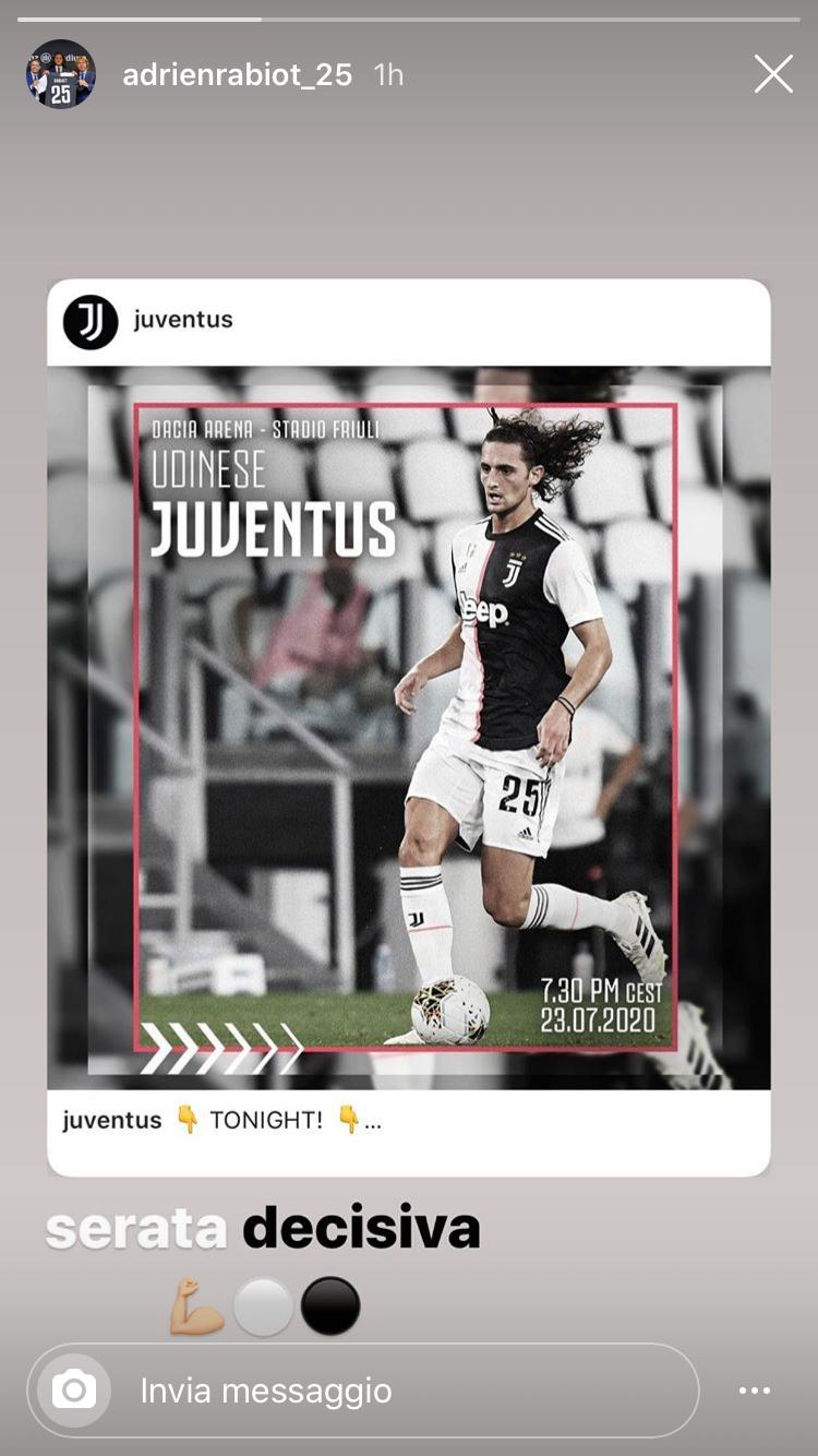 Rabiot pensa allo Scudetto: «Serata decisiva» - FOTO 39 WhatsApp Image 2020 07 23 at 14.35.25