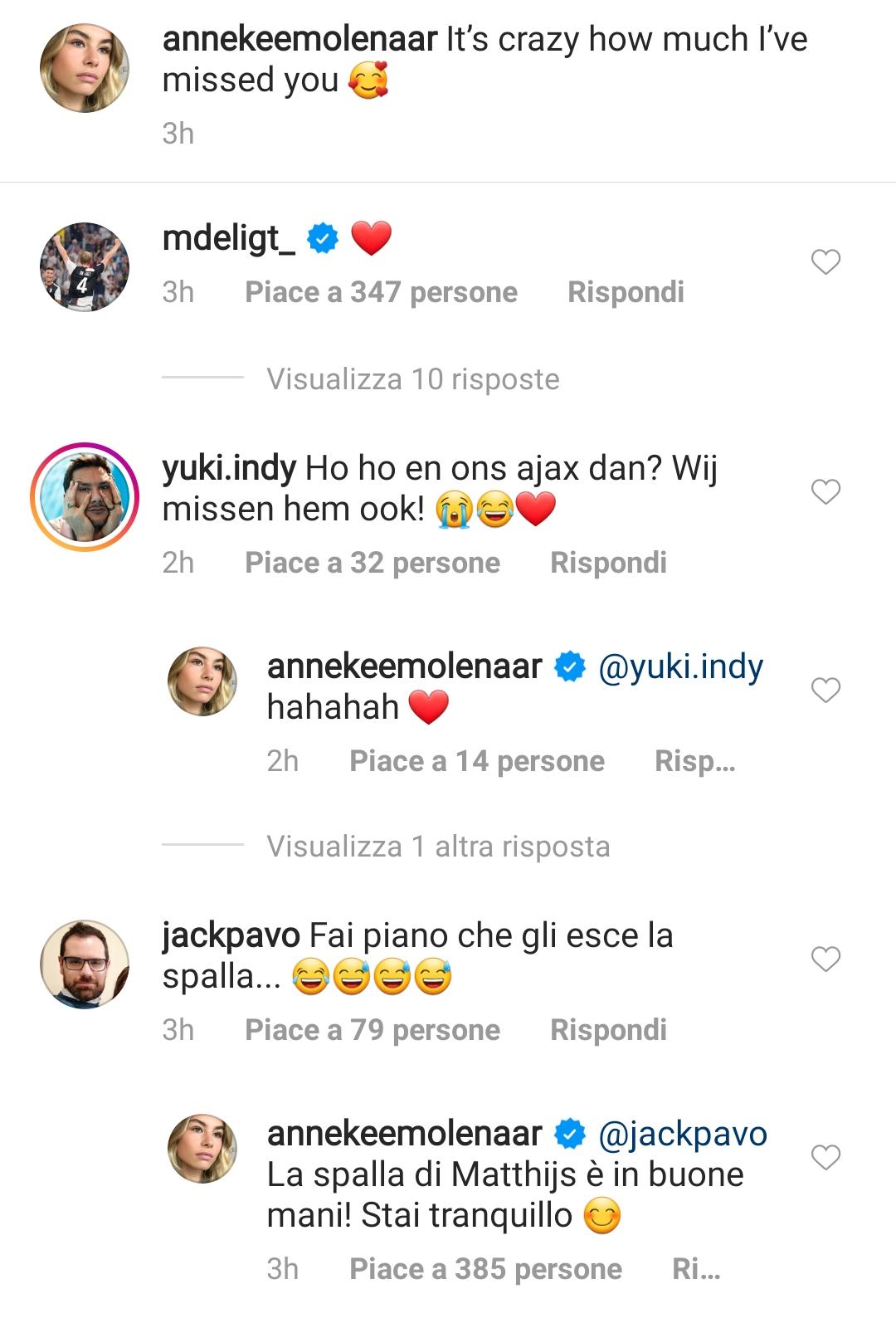 De Ligt, come sta la spalla? AnneKee risponde ad un tifoso - FOTO 39 de ligt annekee