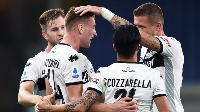 Parma Coronavirus: tutti negativi al nuovo test. Il comunicato 36 kulusevski parma esultanza