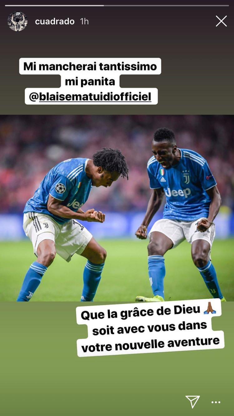 Cuadrado dice addio a Matuidi: «Mi mancherai tantissimo» - FOTO 39 WhatsApp Image 2020 08 10 at 20.01.18