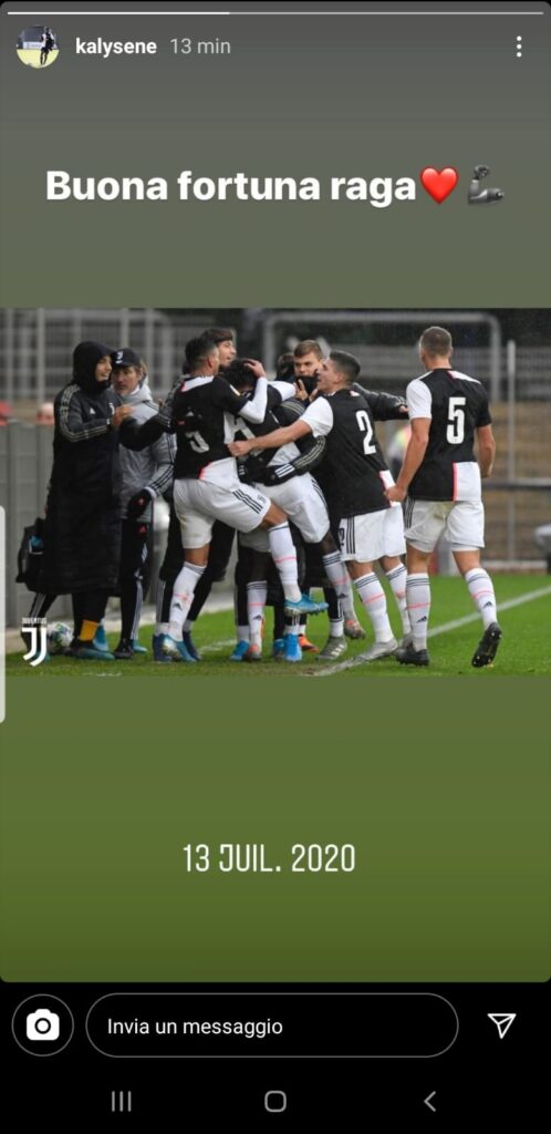Juve Primavera, Sene carica gli ex compagni: «Buona fortuna!» - FOTO 39 WhatsApp Image 2020 08 16 at 17.04.42