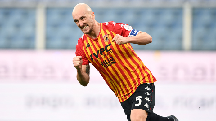 Caldirola: «Juve tra le più forti d'Europa. Noi concentrati al 100 percento» 36 Esultanza Caldirola benevento