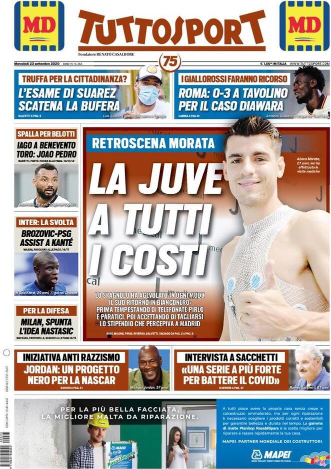 Rassegna stampa Juve: prime pagine quotidiani sportivi - 23 settembre 2020 43 WhatsApp Image 2020 09 23 at 08.05.18
