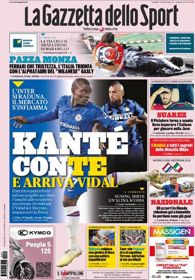 Rassegna stampa Juve: prime pagine quotidiani sportivi - 7 settembre 2020 44 gazzetta 4