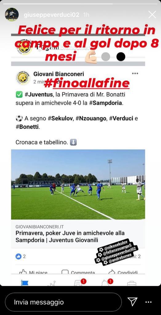 Juve Primavera, gioia Verduci: «Felice per il ritorno in campo dopo 8 mesi» - FOTO 39 verduci